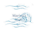 Seashell Waves Kiss-Cut Sticker — "Marina's Sage" Nautical Laptop Decal